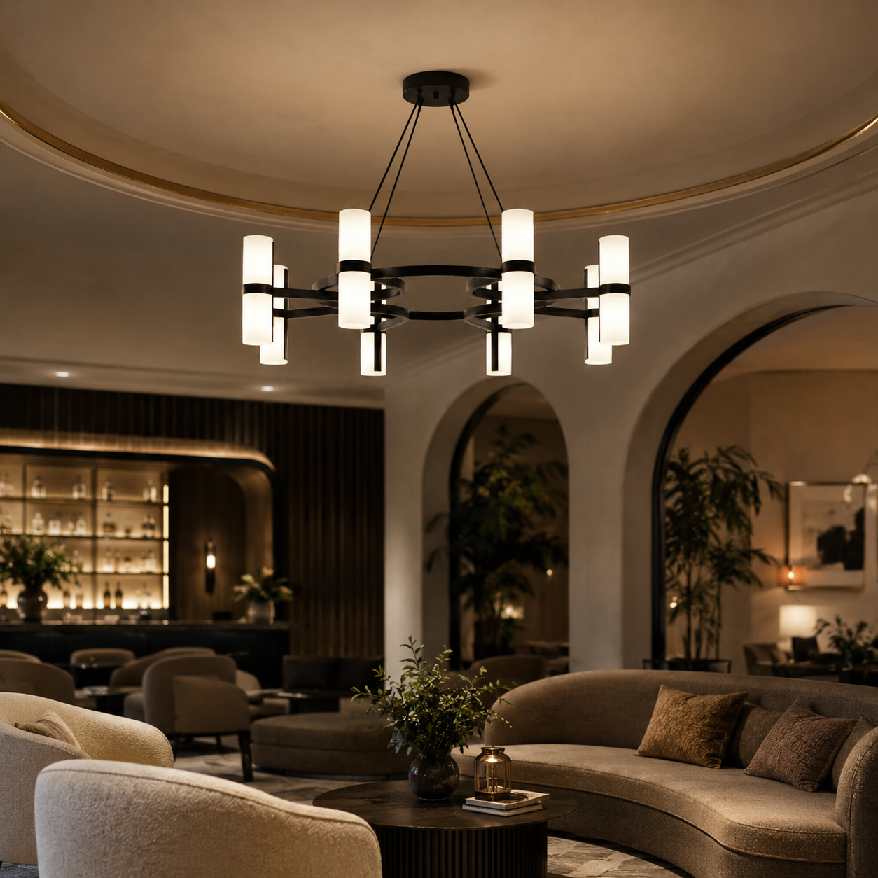 NovaCircle Copper Ring Chandelier For Modern Ambient Lighting