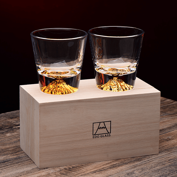 Zestaw szklanek do whisky Edo Kiriko, ręcznie cięty japoński kryształ