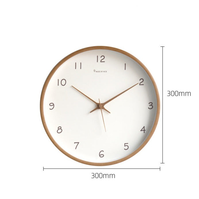 Wanduhr aus Massivholz, analoges Design von AuroraWood mit lautloser Zeigerbewegung