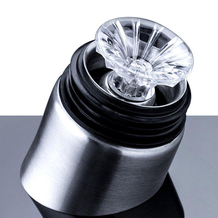 Decantor de vin cu aerator tip cascadă, sticlă suflată manual