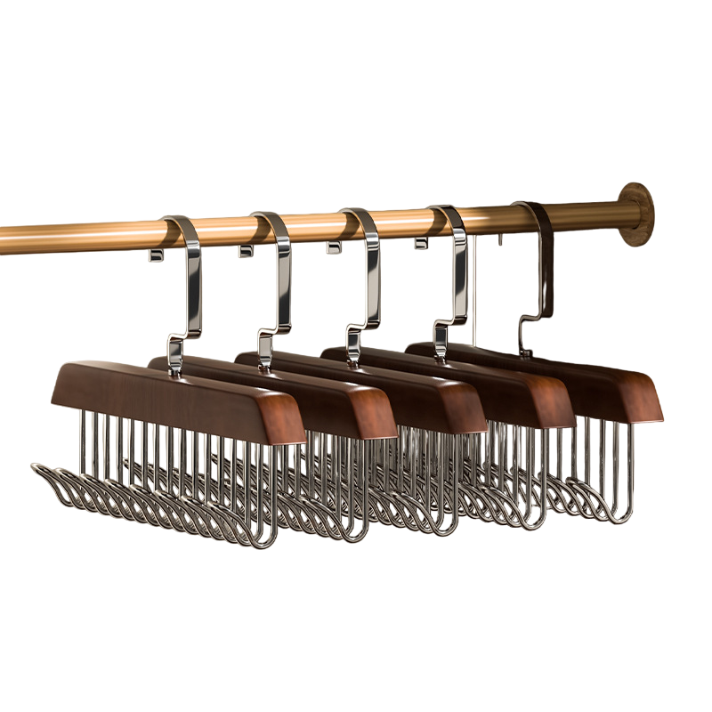 Under-Hanger Multi-Hook Closet Rack For Extra Layered Storage