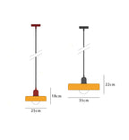 Aurelo Bauhaus-Style Pendant Light With Colored Glass Shade