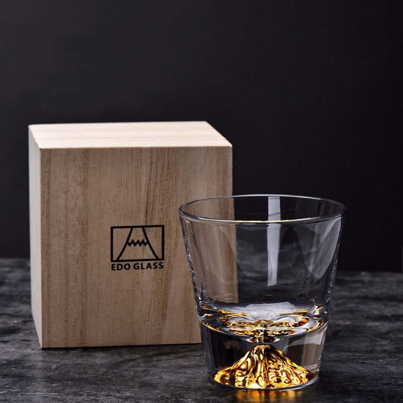 Zestaw szklanek do whisky Edo Kiriko, ręcznie cięty japoński kryształ