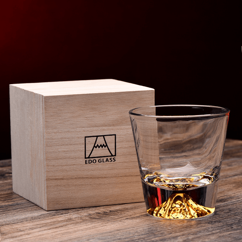 Zestaw szklanek do whisky Edo Kiriko, ręcznie cięty japoński kryształ