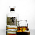 Kiyomi handgraviertes Kristall-Whiskyglas in Holzgeschenkbox