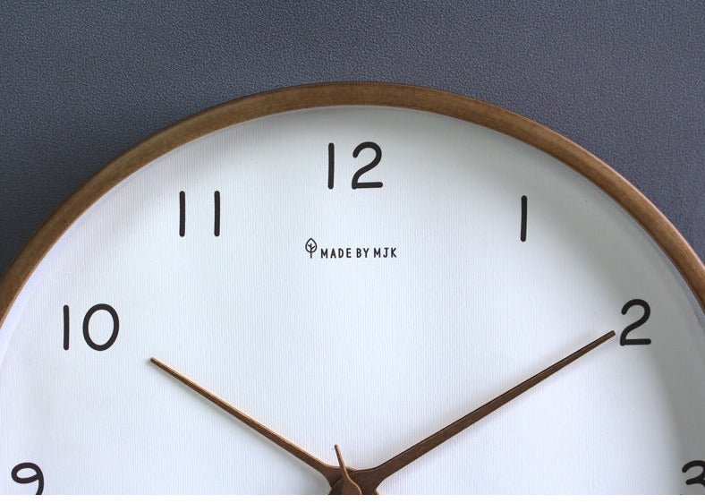 Wanduhr aus Massivholz, analoges Design von AuroraWood mit lautloser Zeigerbewegung