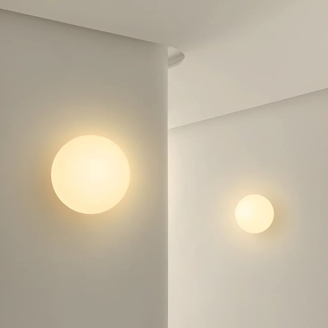Modern glasvägglampa för elegant rumsbelysning - Fioriscas