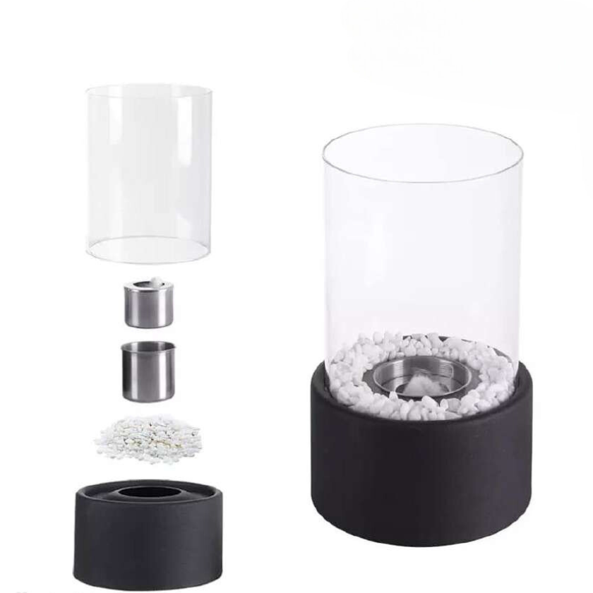Classic Glass Oil Lamp With Open-Flame Design, Lumora