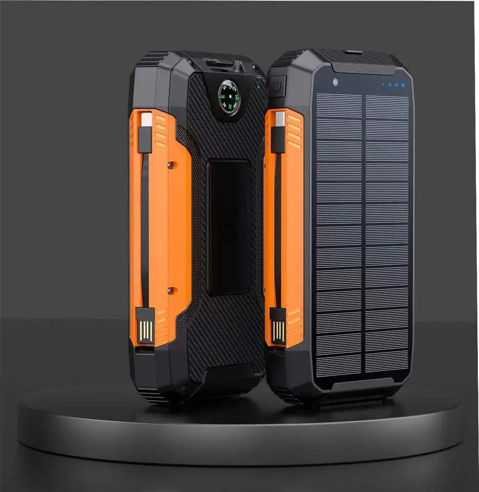 Solarny powerbank 30 000 mAh EclipseVolt, wodoodporny, z bezprzewodowym ładowaniem Qi