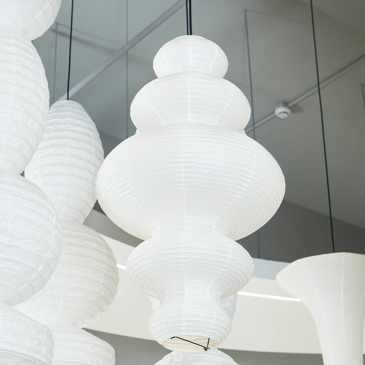 Luminous Rice Paper Pendant Lamp Sculptural Ceiling Light For Ambient Rooms