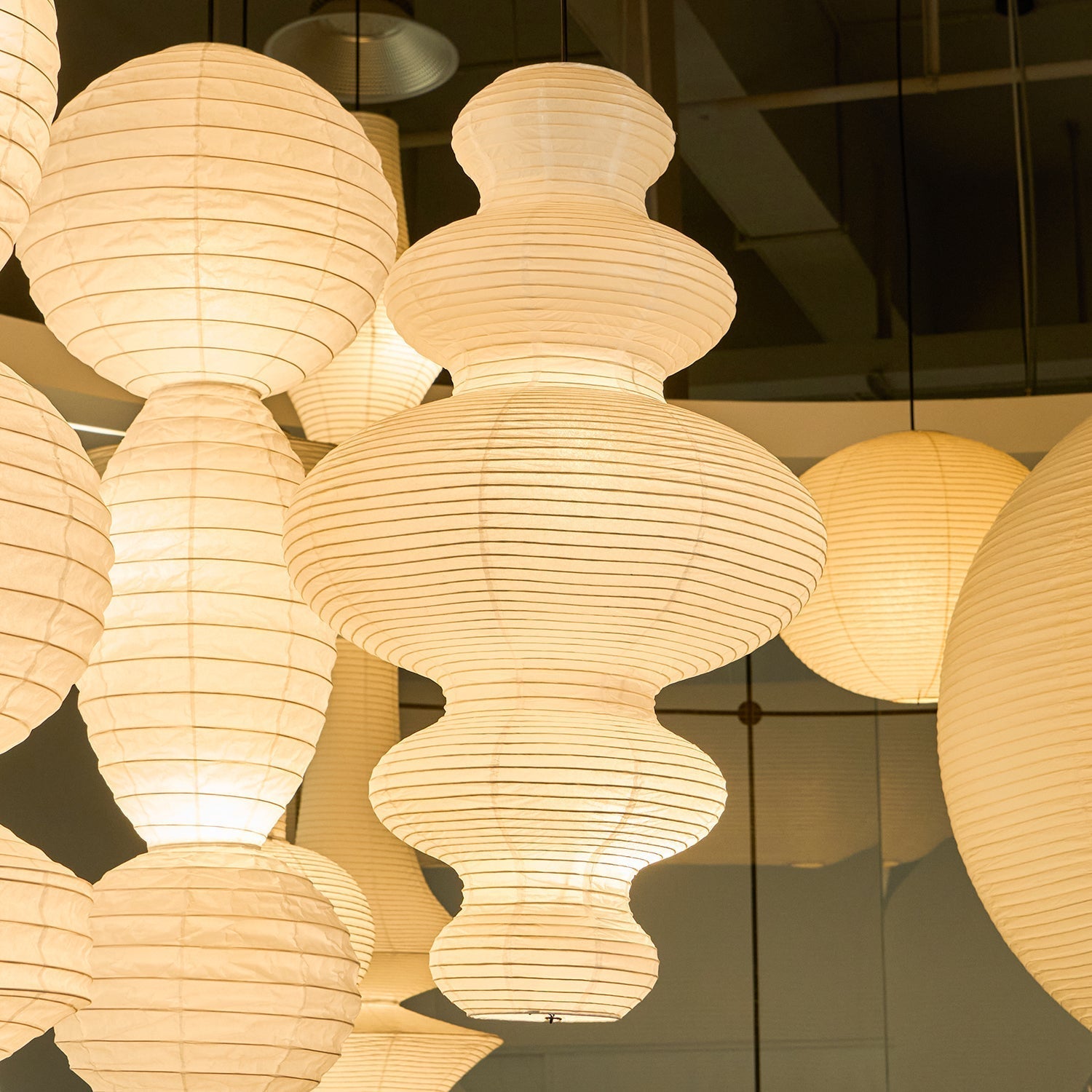 Luminous Rice Paper Pendant Lamp Sculptural Ceiling Light For Ambient Rooms