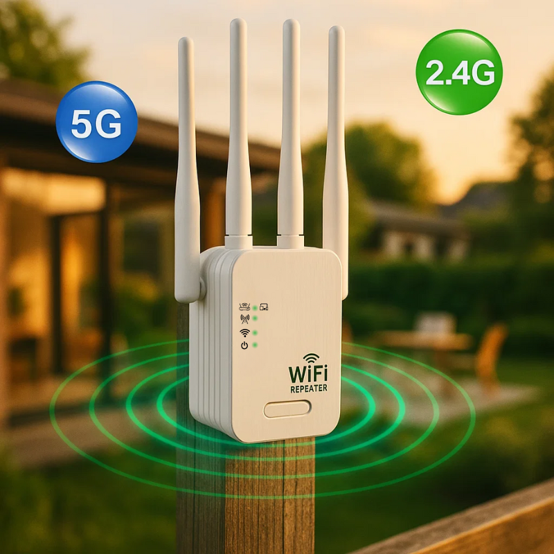 AstraLink Outdoor WiFi Range Extender, Dual-Band 2.4G/5G for Garden Use