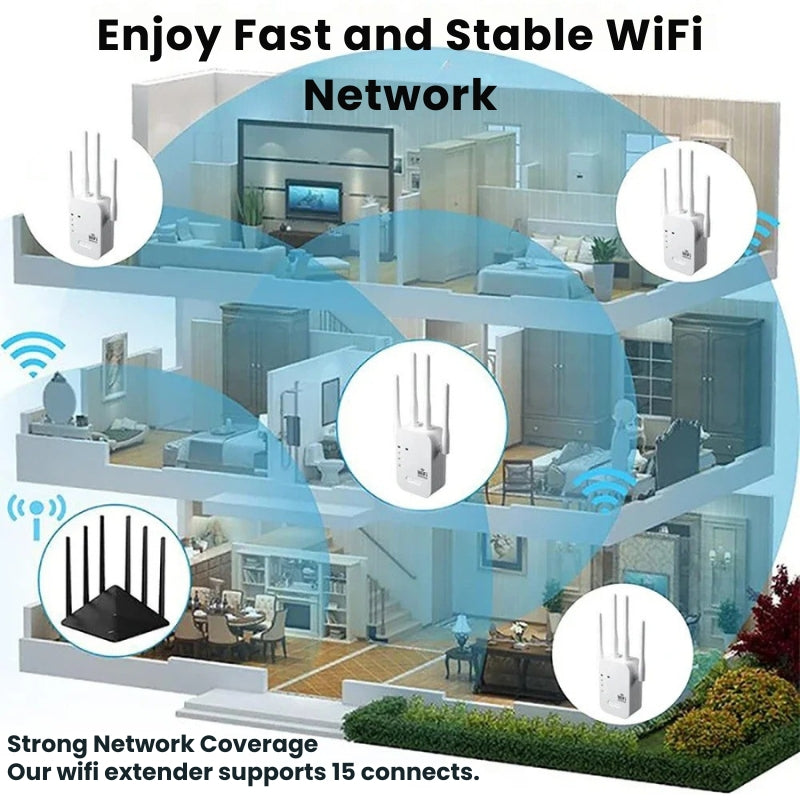 Dual-Band Outdoor WiFi Range Booster For Garden, Yard & Patio