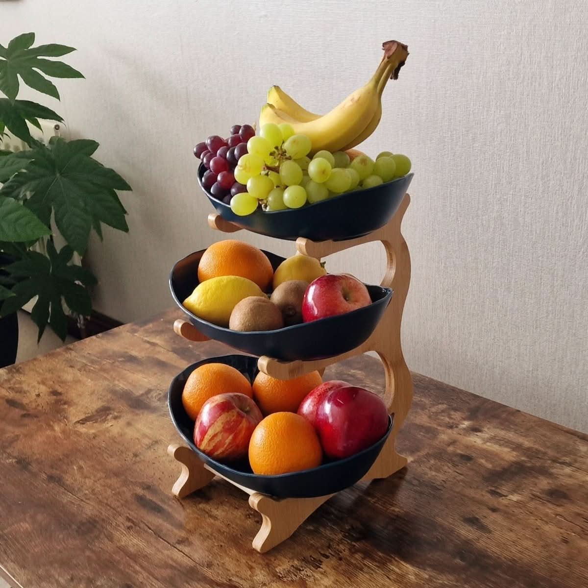 3-tier | Stylish Storage for Kitchen & Dining Table | Metal Organizer - Fioriscas