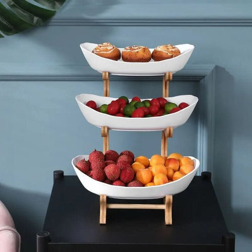 Organizer Metallico a 3 Livelli | Stile e Spazio per Cucina e Tavolo da Pranzo - Fioriscas