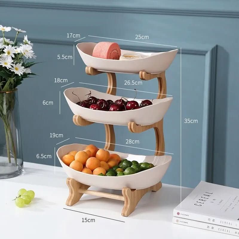 3-tier | Stylish Storage for Kitchen & Dining Table | Metal Organizer - Fioriscas