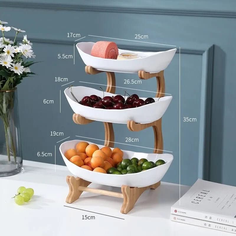 3-tier | Stylish Storage for Kitchen & Dining Table | Metal Organizer - Fioriscas