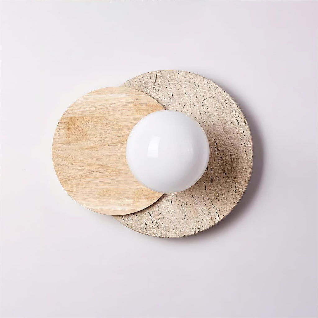 Ritta Wall Lamp Overlapping Travertine | Fioriscas