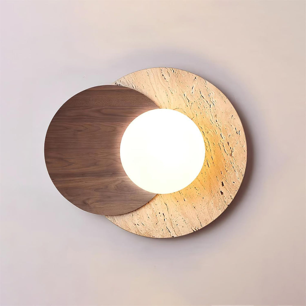 Ritta Wall Lamp Overlapping Travertine | Fioriscas