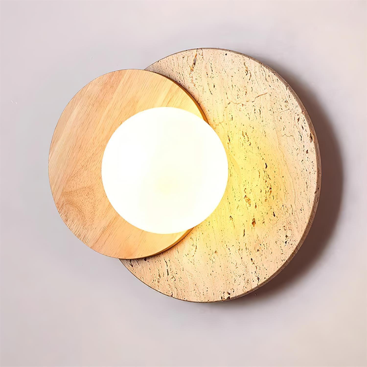 Ritta Wall Lamp Overlapping Travertine | Fioriscas
