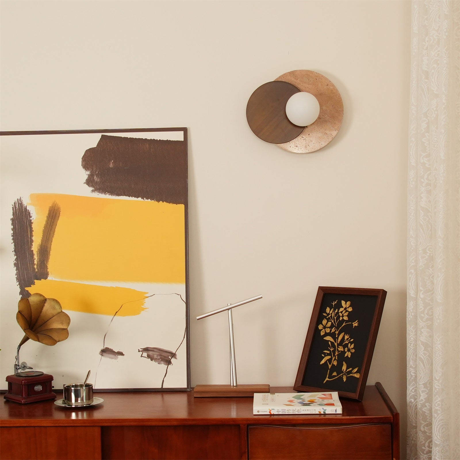 Ritta Wall Lamp Overlapping Travertine | Fioriscas