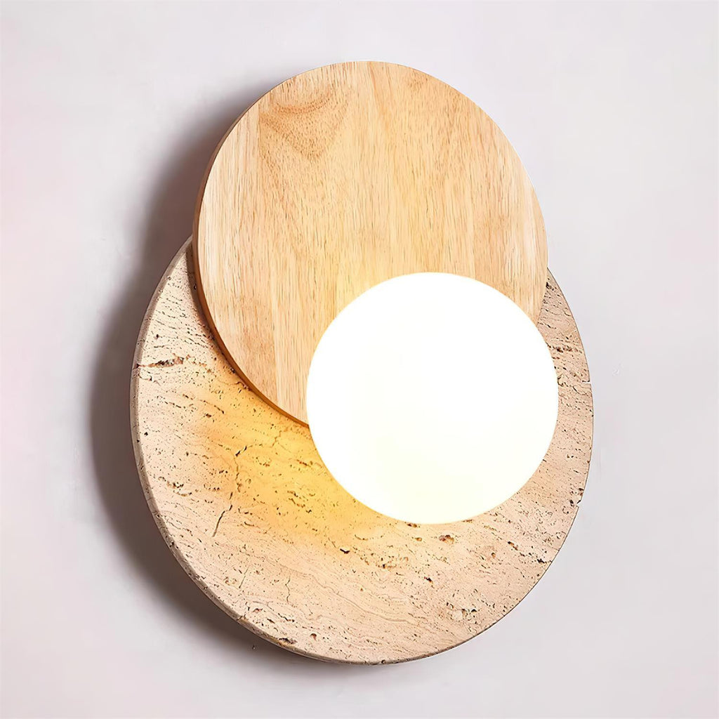 Ritta Wall Lamp Overlapping Travertine | Fioriscas
