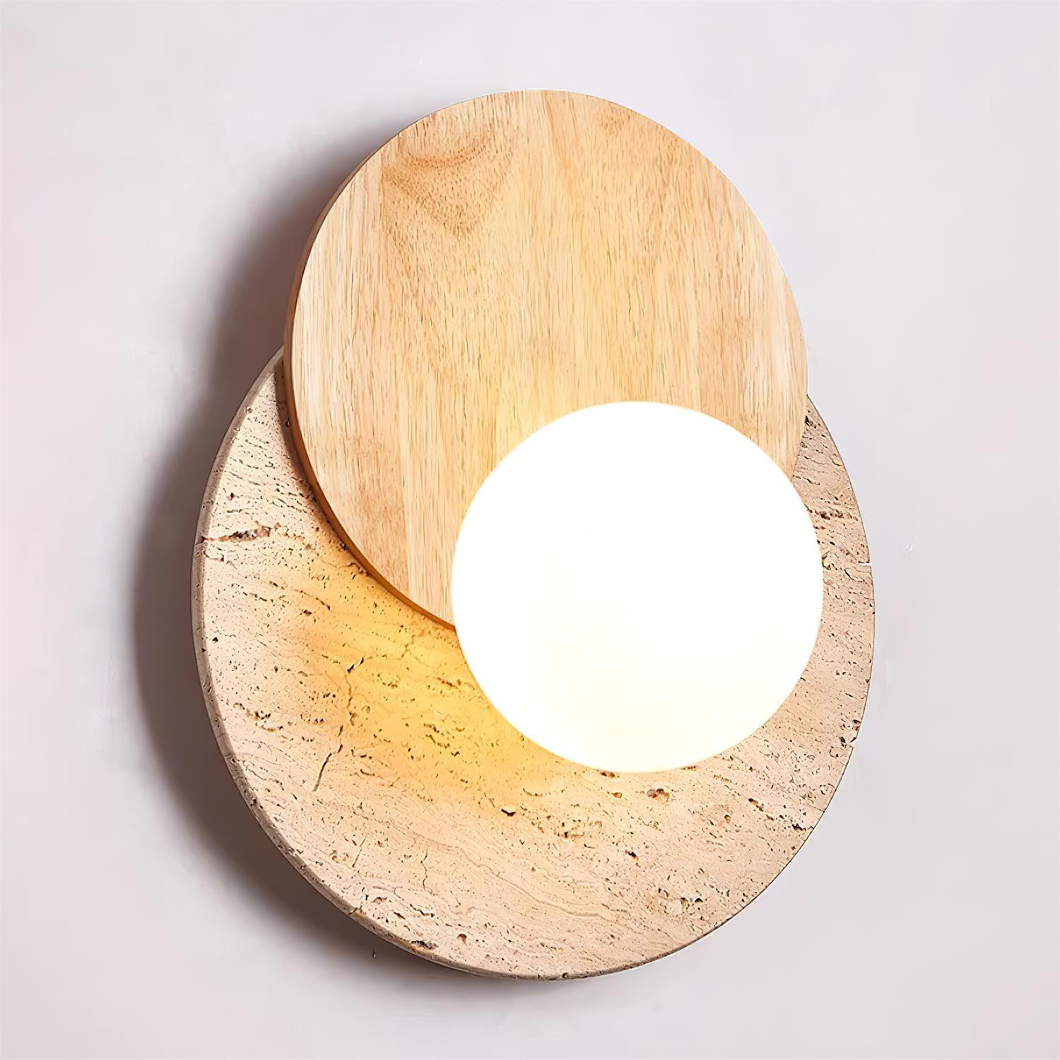 Ritta Wall Lamp Overlapping Travertine | Fioriscas