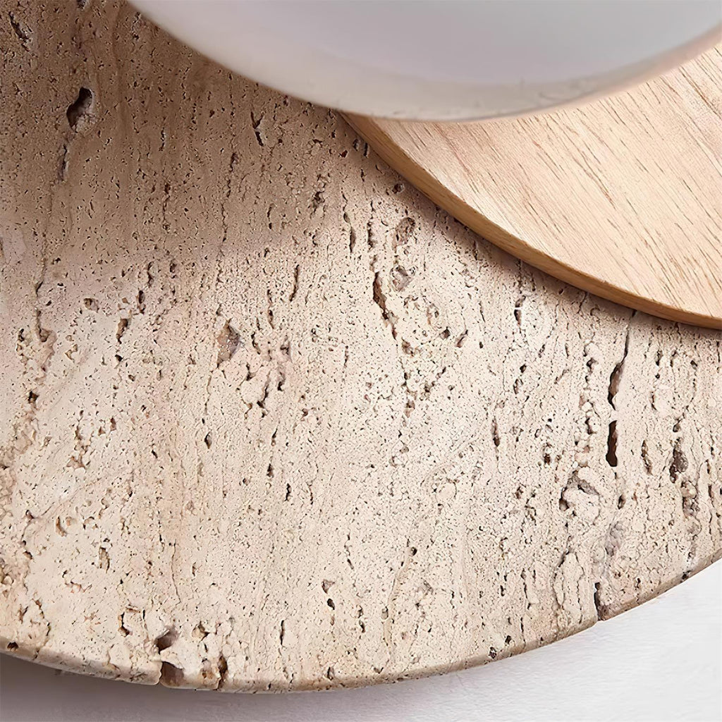 Ritta Wall Lamp Overlapping Travertine | Fioriscas