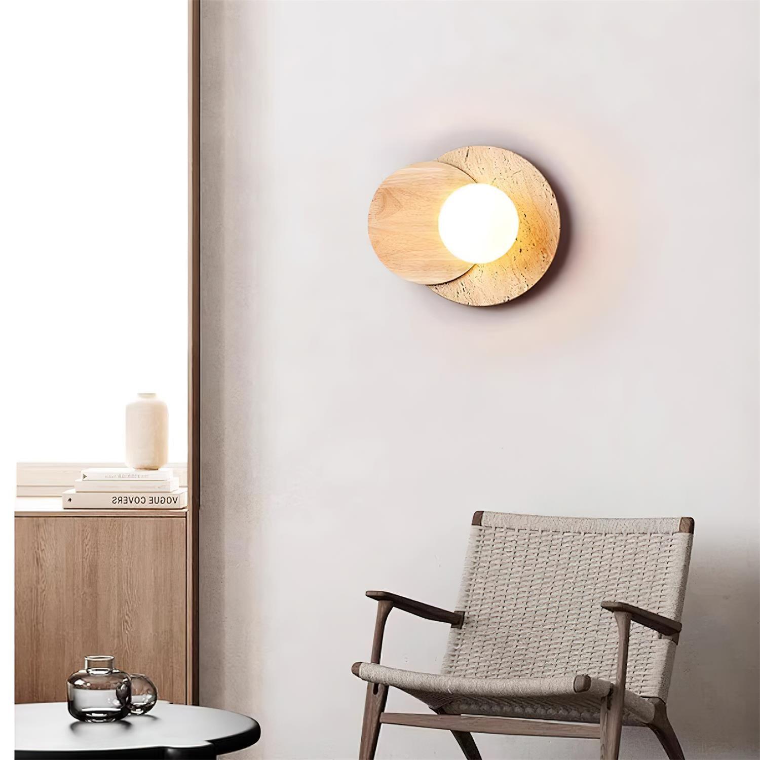 Ritta Wall Lamp Overlapping Travertine | Fioriscas