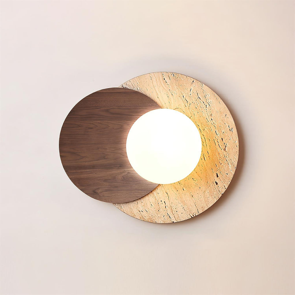 Ritta Wall Lamp Overlapping Travertine | Fioriscas