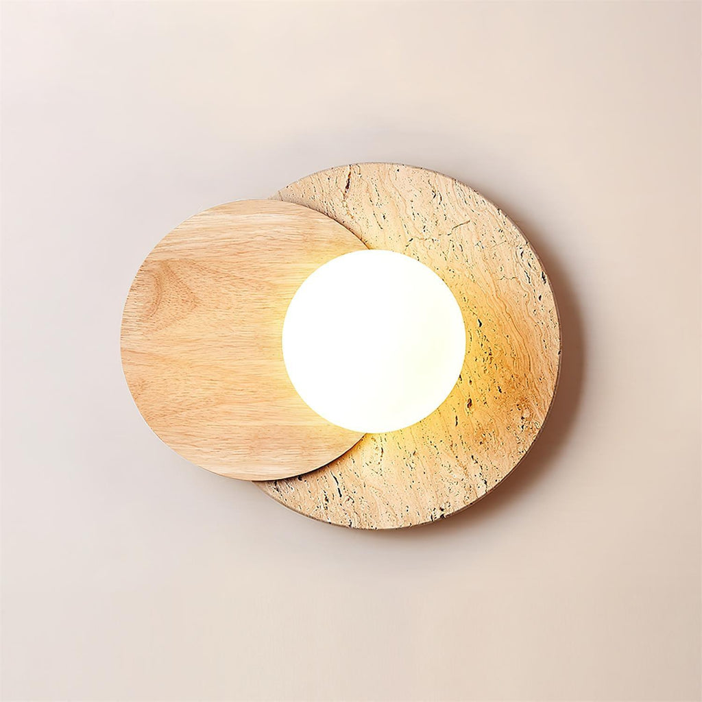 Ritta Wall Lamp Overlapping Travertine | Fioriscas