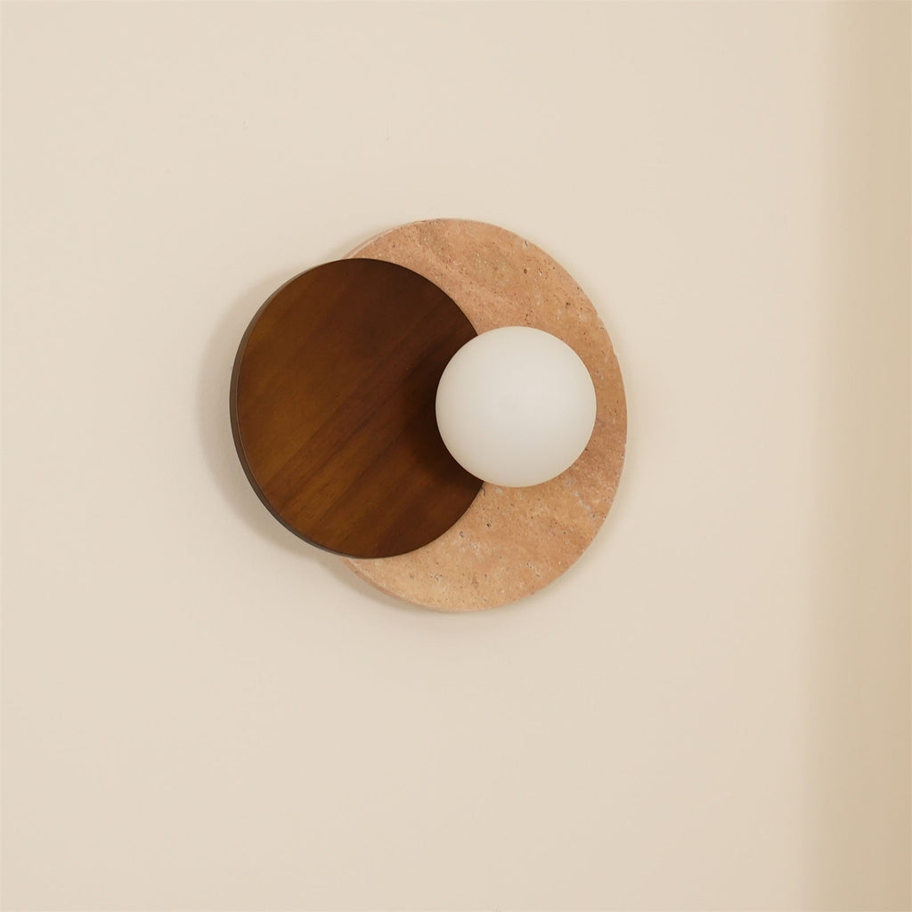 Ritta Wall Lamp Overlapping Travertine | Fioriscas