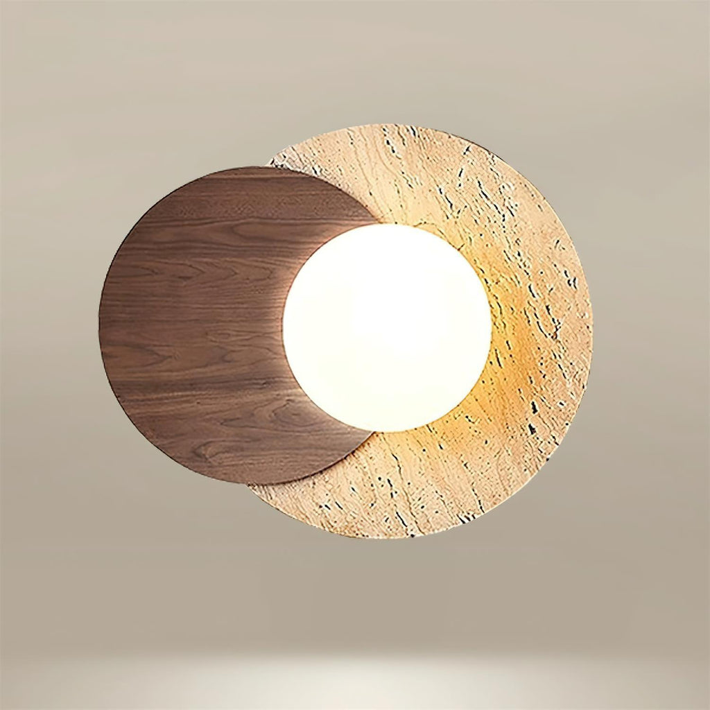Ritta Wall Lamp Overlapping Travertine | Fioriscas