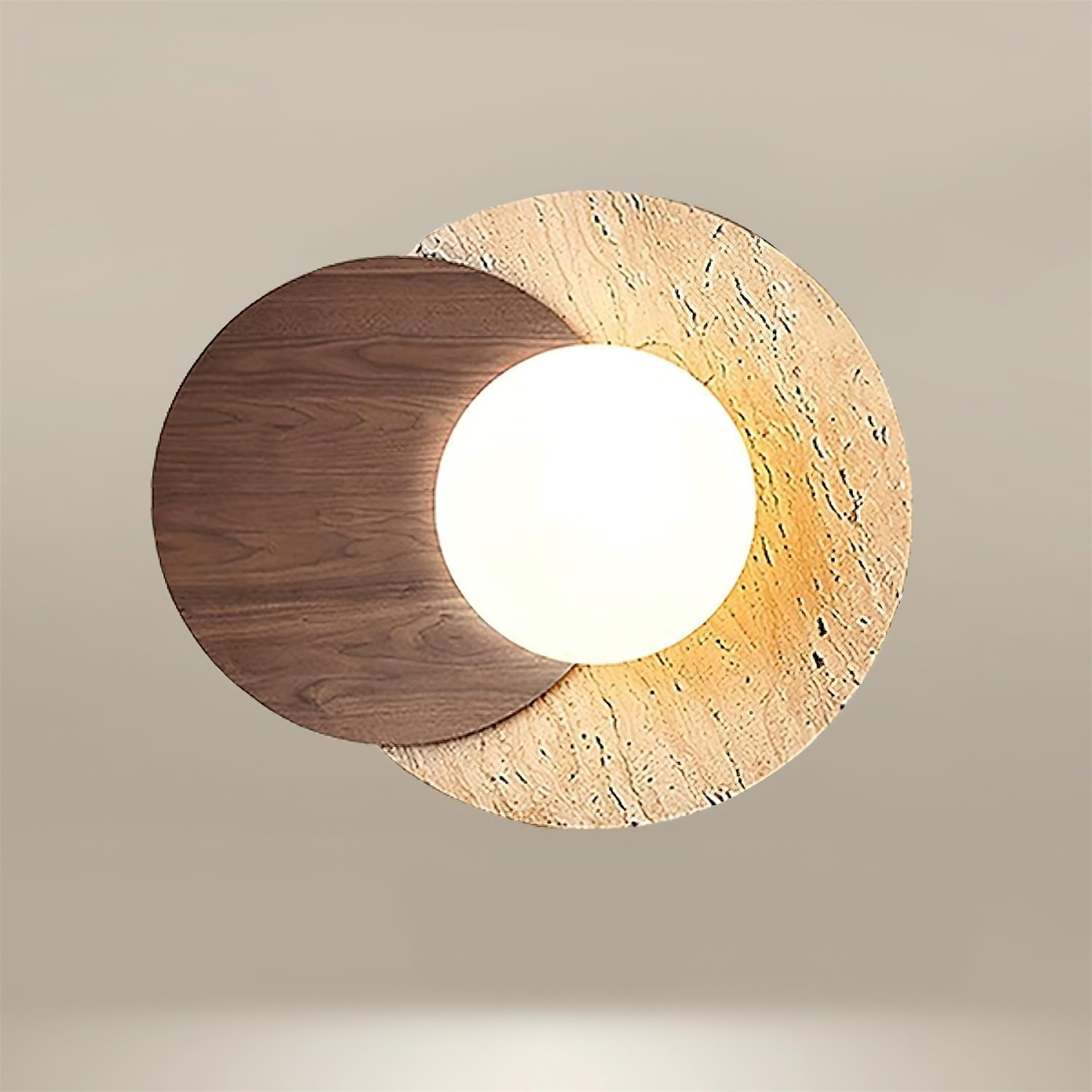 Ritta Wall Lamp Overlapping Travertine | Fioriscas