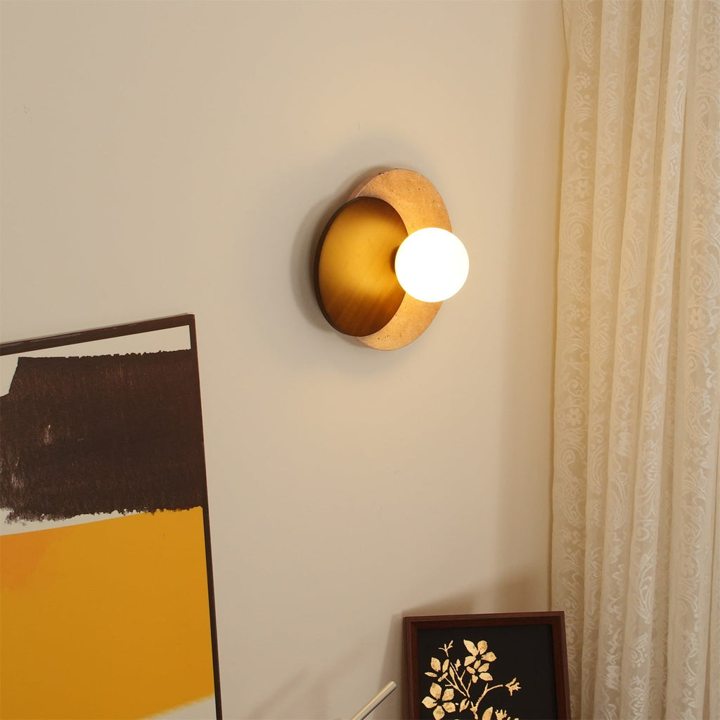 Ritta Wall Lamp Overlapping Travertine | Fioriscas