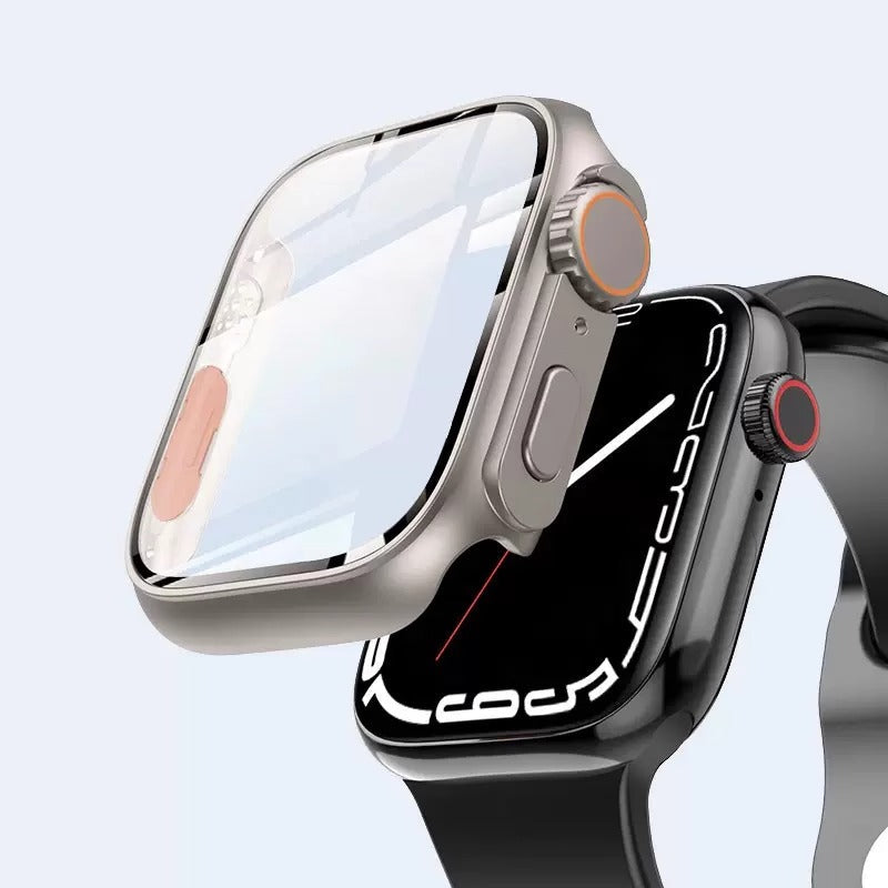 Custodia Bumper per Apple Watch, Protezione Schermo in Vetro Temperato, Stile Ultra Elegante