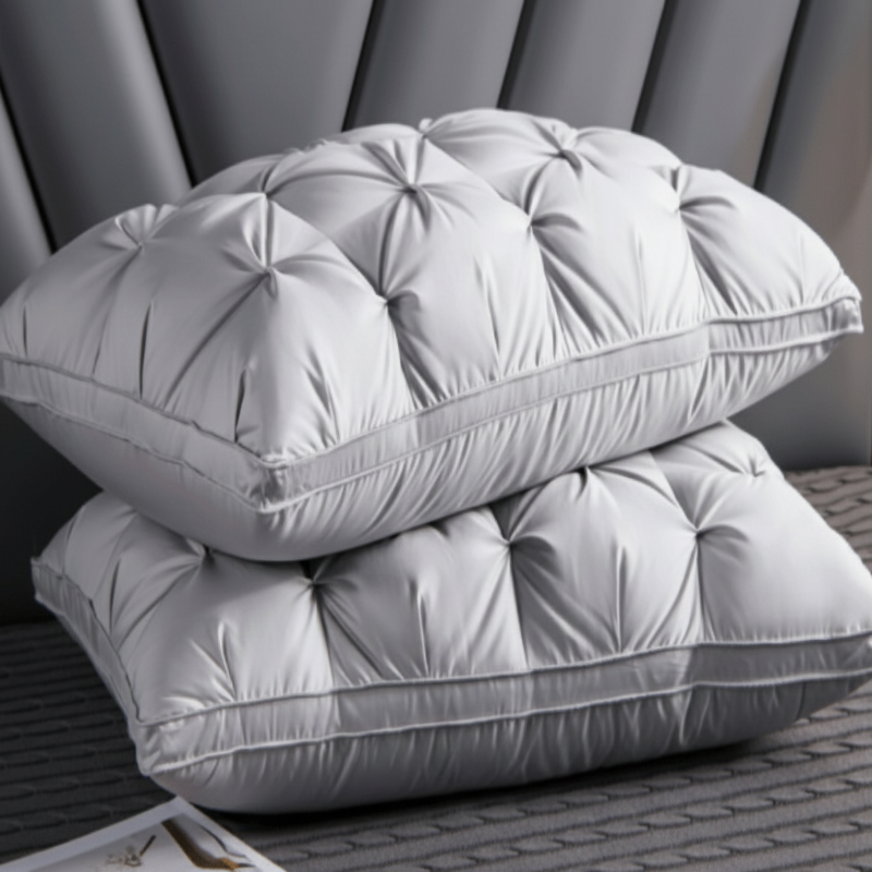 Oreiller luxueux en duvet d'oie pour un sommeil réparateur - Fioriscas