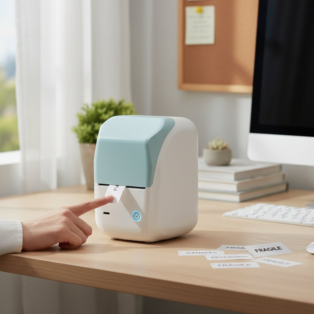 Bluetooth-etikettskrivare utan bläck för snabb termisk utskrift - Fioriscas