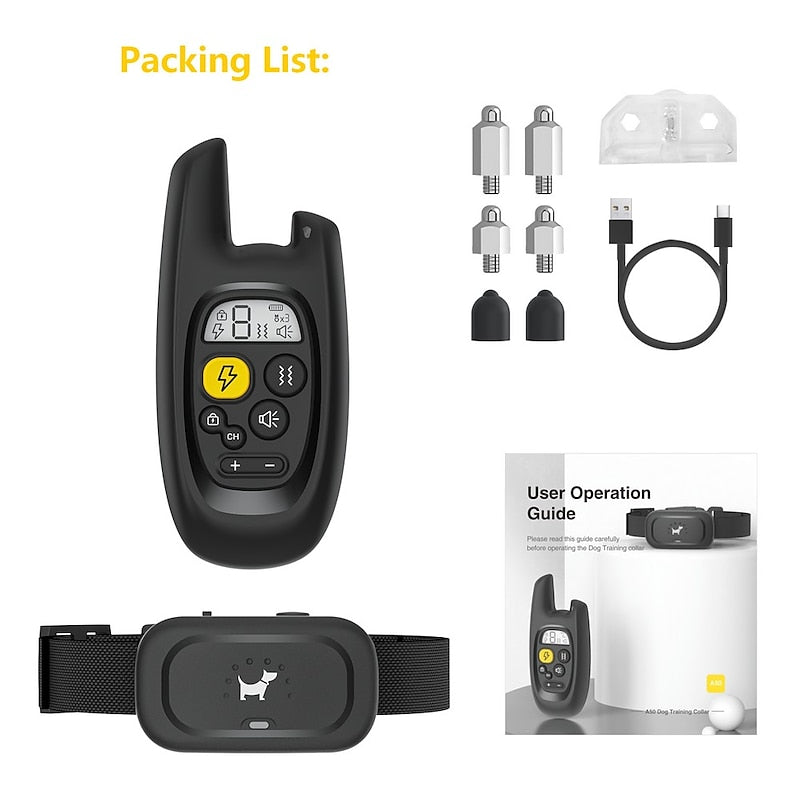 Rechargeable Waterproof Dog Training Collar, 500m Range, AstraPaw Pro