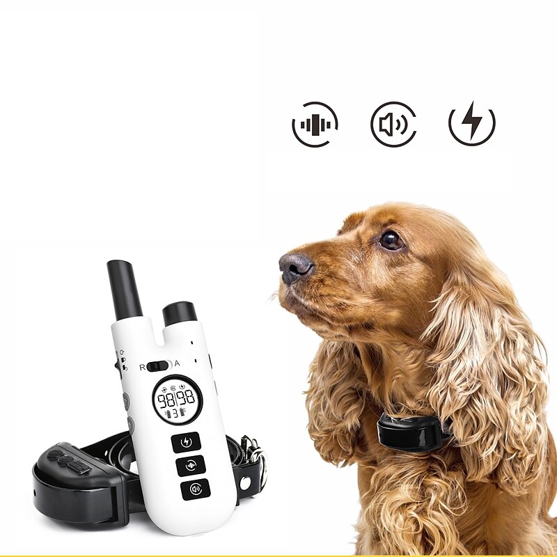 Collier anti-aboiement PawGuard Pro, étanche avec détection intelligente des aboiements, noir ou blanc