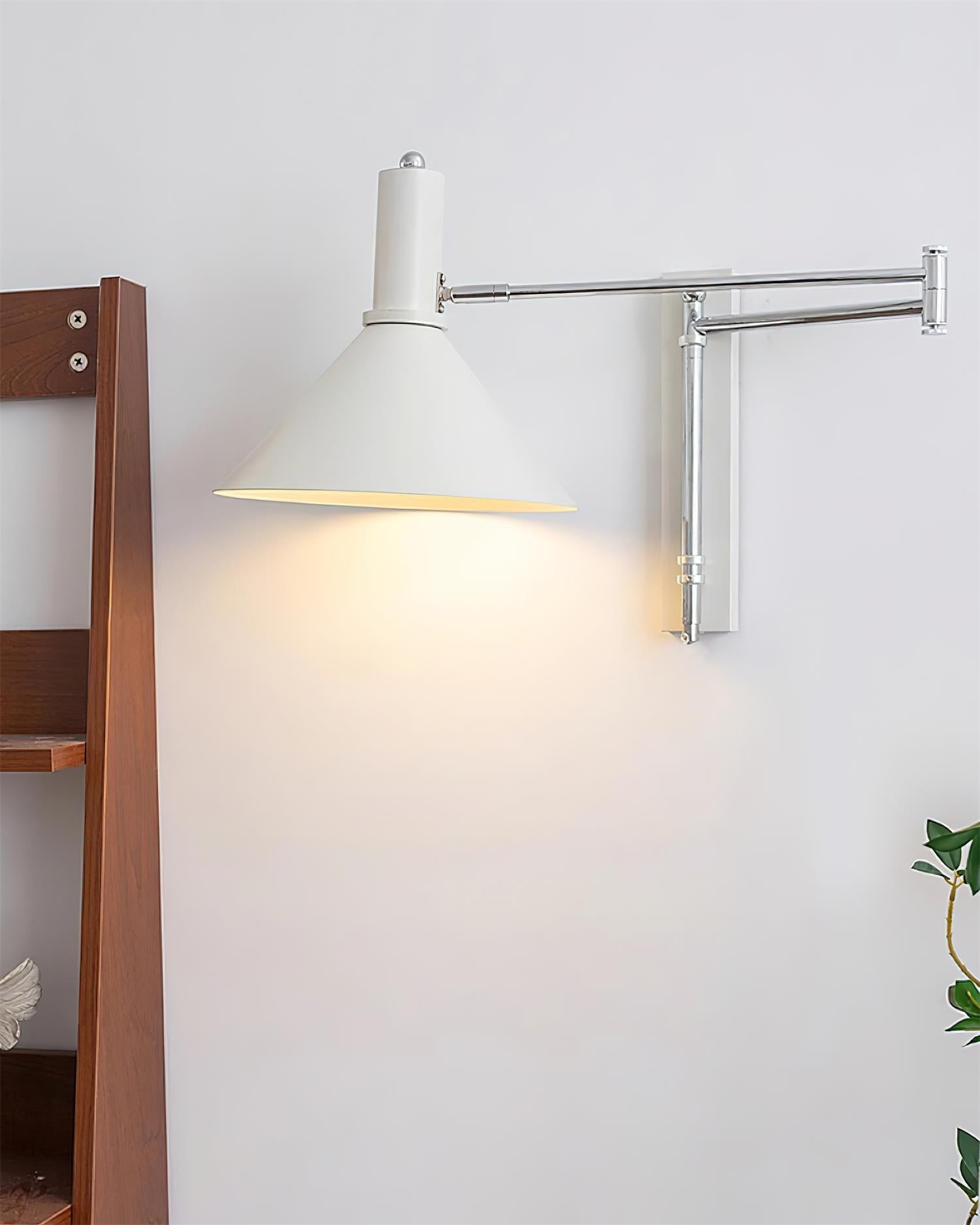 Wall Lamp Modern Adjustable Metal Arm Red Shade Reading Light | Fioriscas