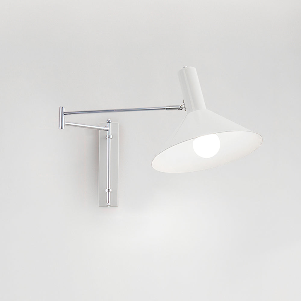 Wall Lamp Modern Adjustable Metal Arm Red Shade Reading Light | Fioriscas