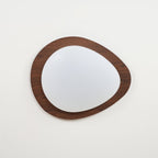 Ceiling Lamp, Pebble-Inspired Silhouette, Walnut Wood-Grain Finish, Warm Glow