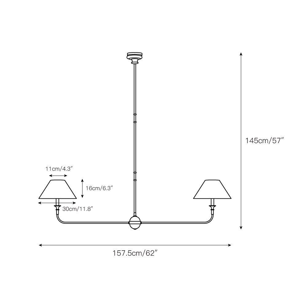 Norli Modern Linear LED Chandelier Metal Living Room Bedroom | Fioriscas