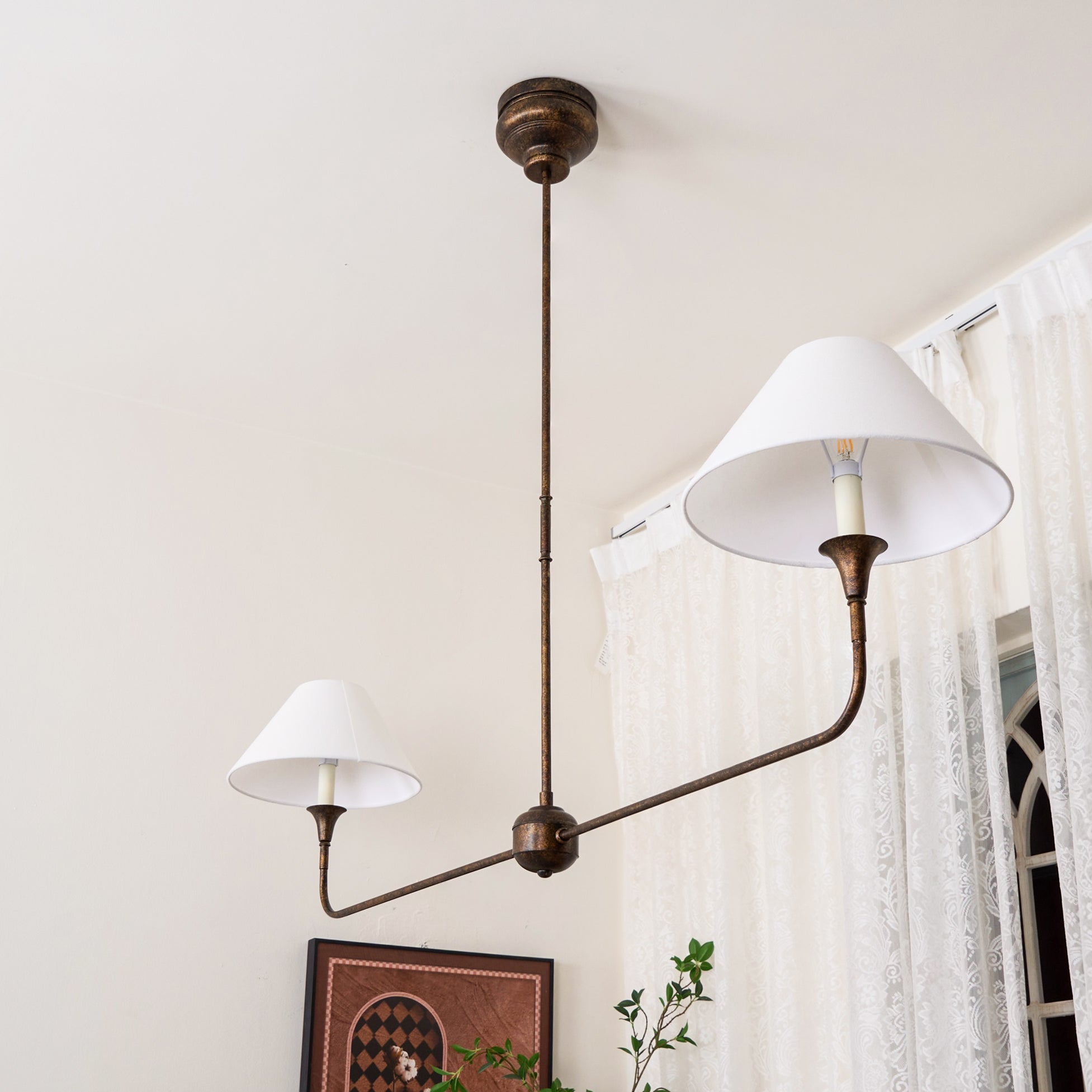 Norli Modern Linear LED Chandelier Metal Living Room Bedroom | Fioriscas