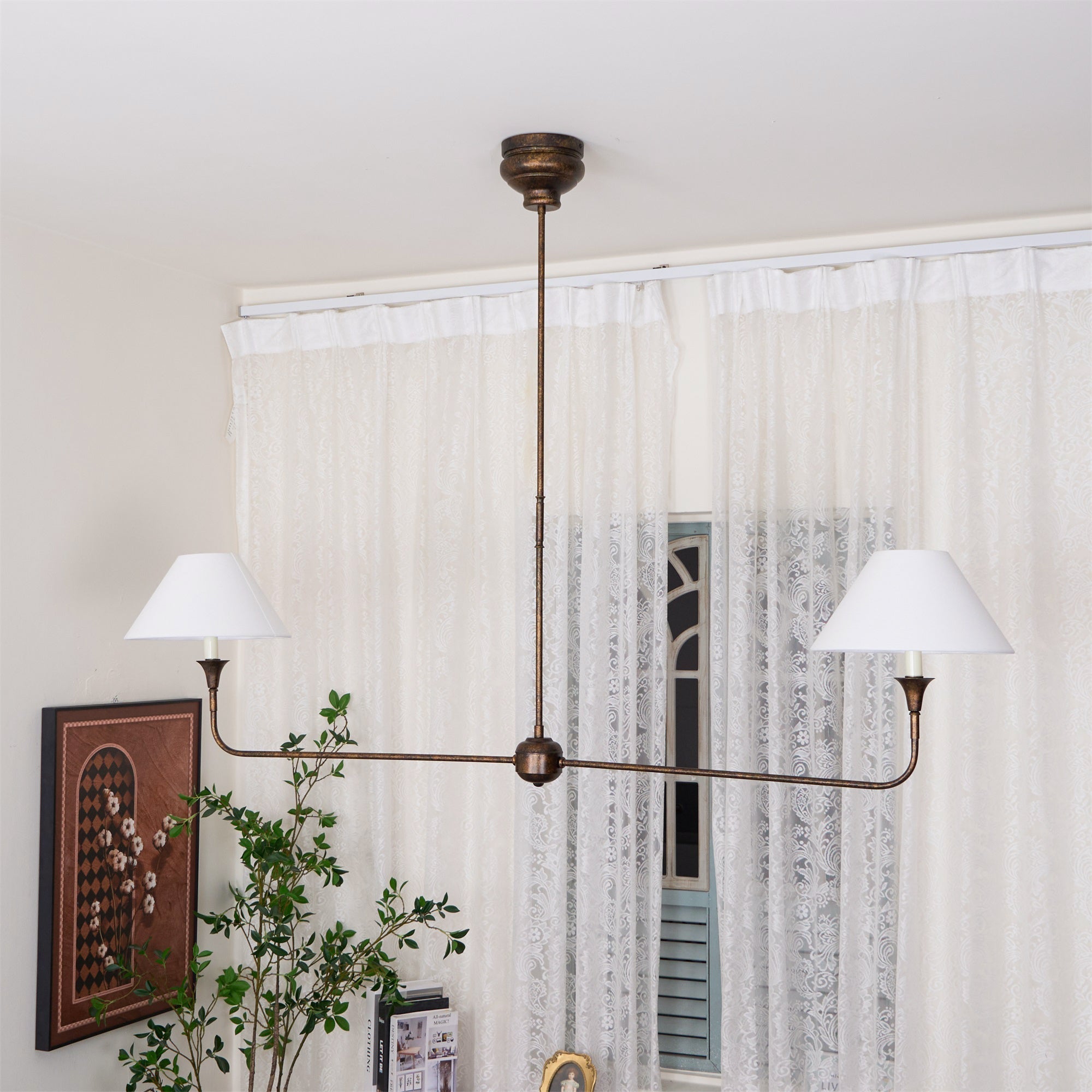 Norli Modern Linear LED Chandelier Metal Living Room Bedroom | Fioriscas