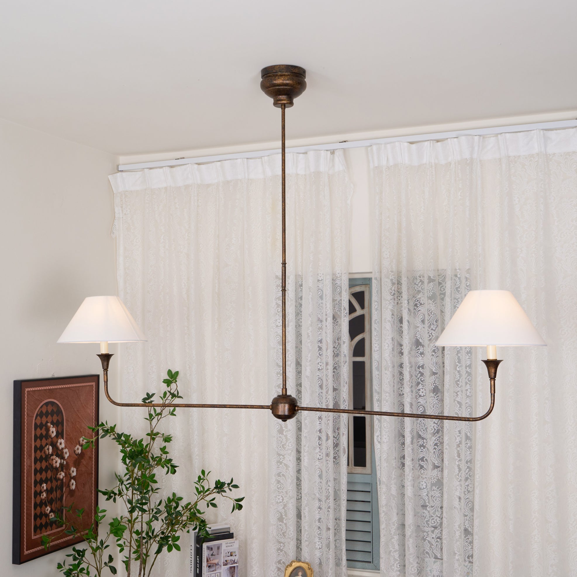 Norli Modern Linear LED Chandelier Metal Living Room Bedroom | Fioriscas