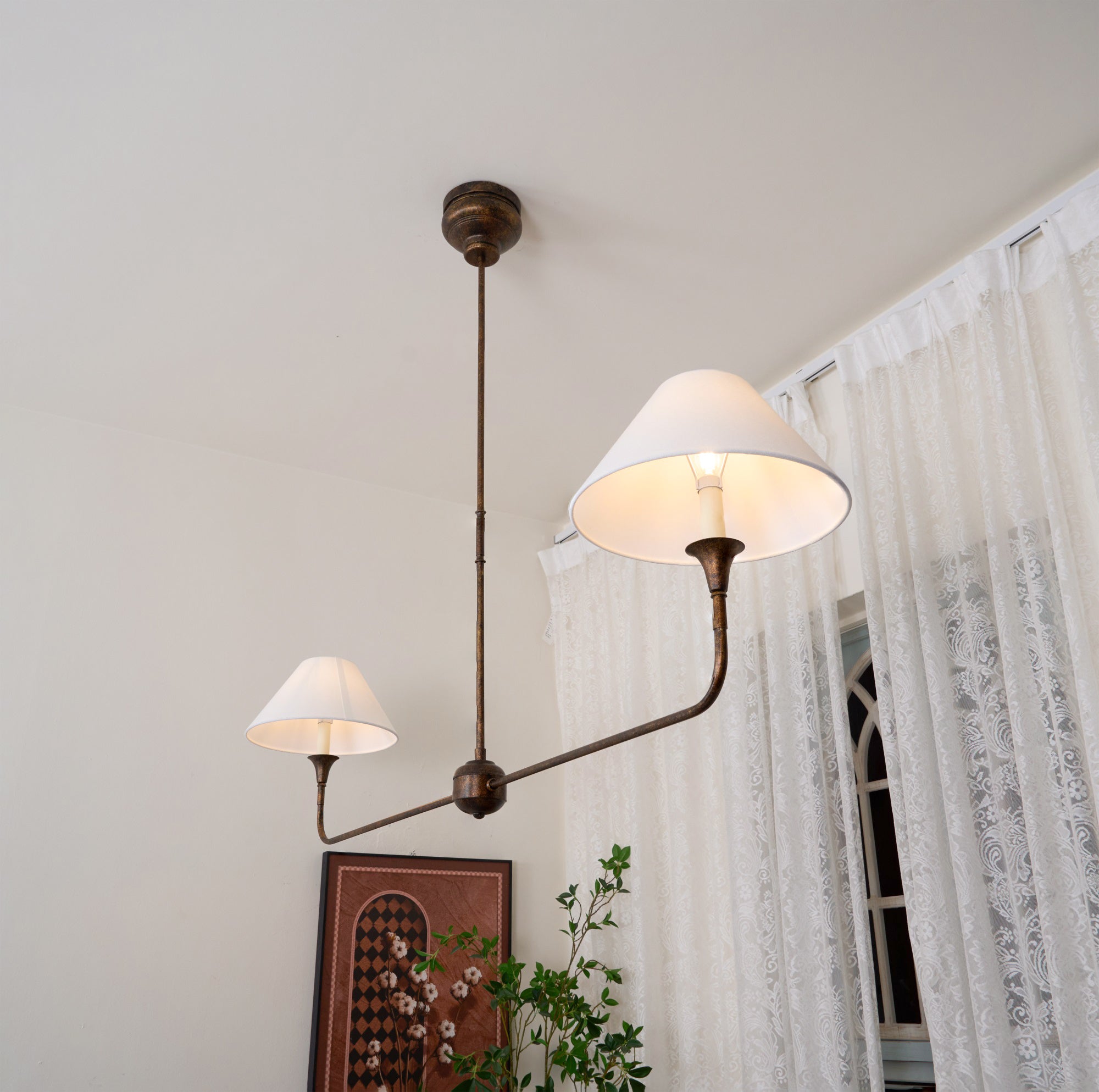 Norli Modern Linear LED Chandelier Metal Living Room Bedroom | Fioriscas