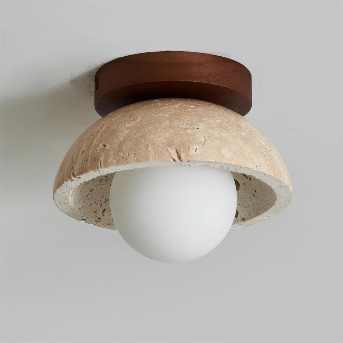 Ritta Minimalist Travertine Ceiling Light | Fioriscas