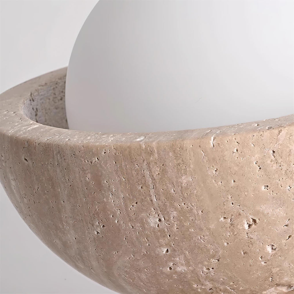 Ritta Minimalist Travertine Ceiling Light | Fioriscas